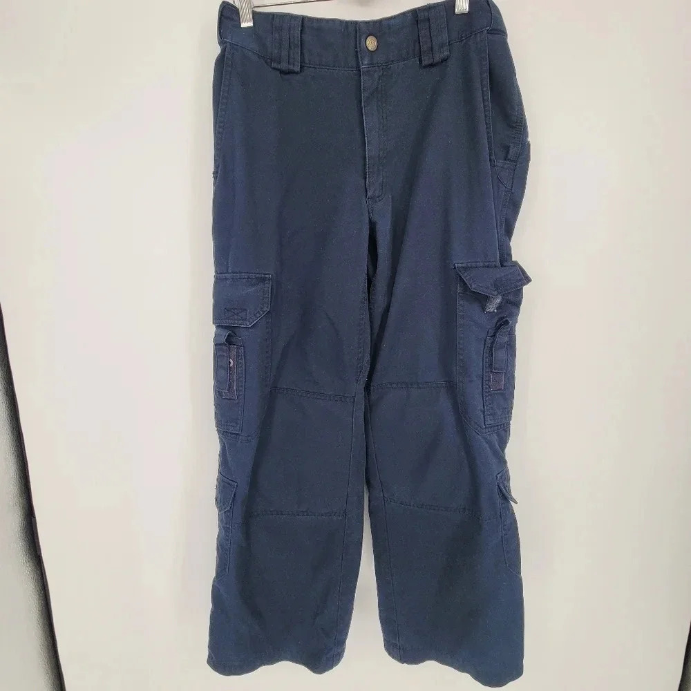5.11 tactical series  PRO RIPSTOP mens cargo navy knee pads pants size W 32 L 30